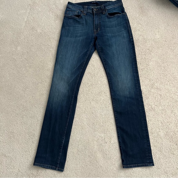 Fidelity Denim Jimmy Slim Comfort Stretch Jeans in Clampdown Dark Wash - Picture 6 of 11